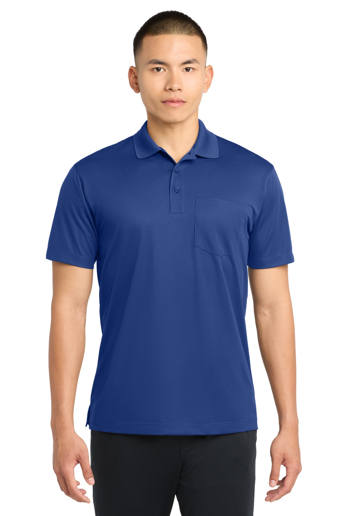 Sport-Tek Micropique Sport-Wick Pocket Polo. ST651 - True Royal