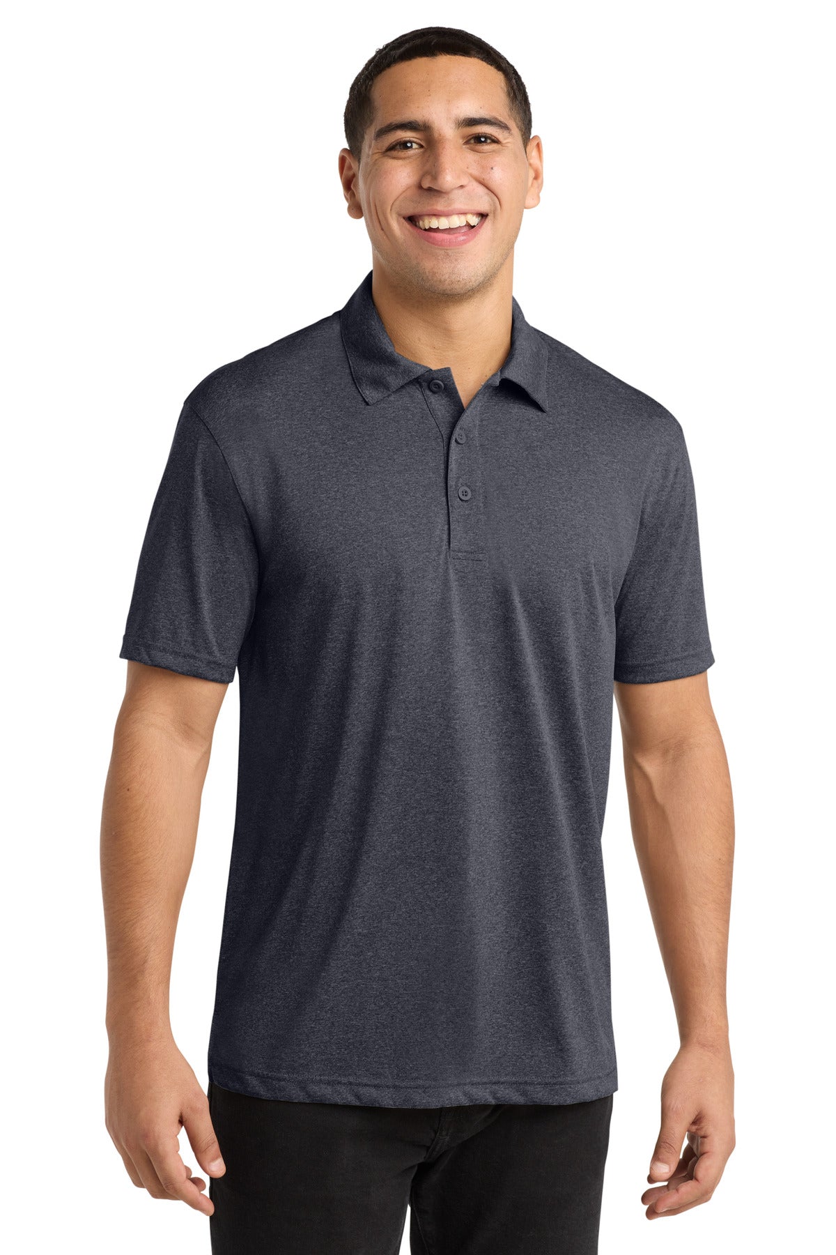 Sport-Tek Heather Contender Polo. ST660 - Graphite Heather