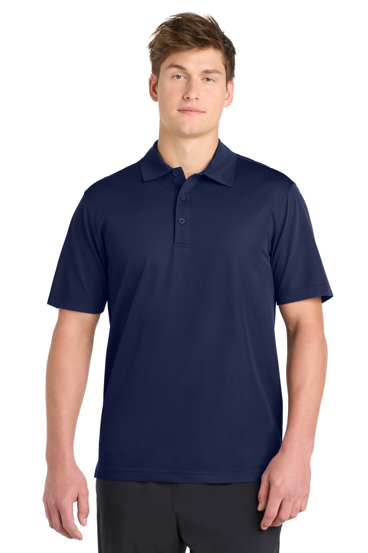Sport-Tek PosiCharge Active Textured Polo. ST690 - True Navy