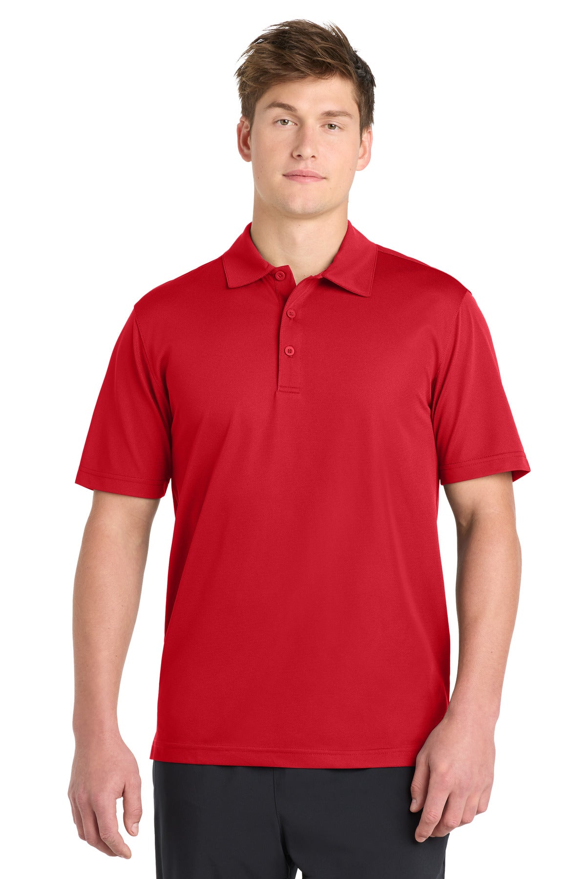 Sport-Tek PosiCharge Active Textured Polo. ST690 - True Red