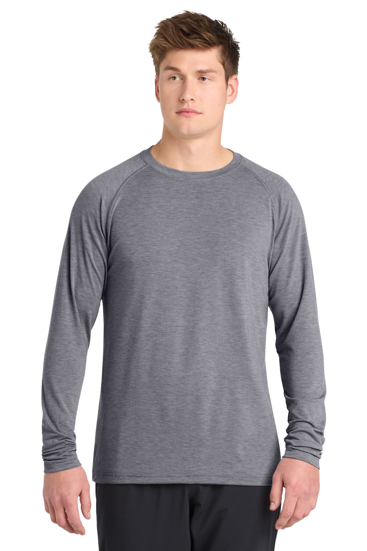 Sport-Tek  Long Sleeve Ultimate Performance Crew. ST700LS - Heather Grey