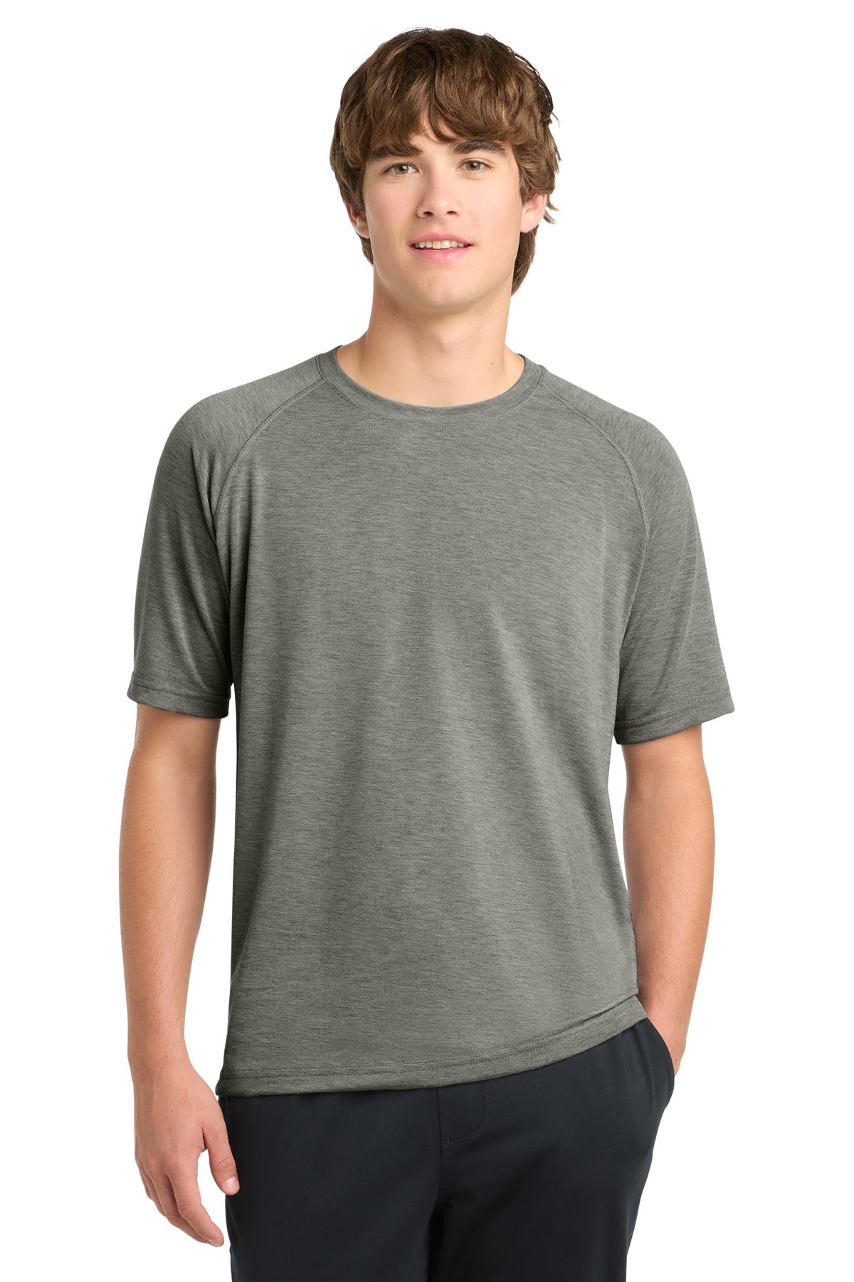 Sport-Tek Ultimate Performance Crew. ST700 - Heather Grey