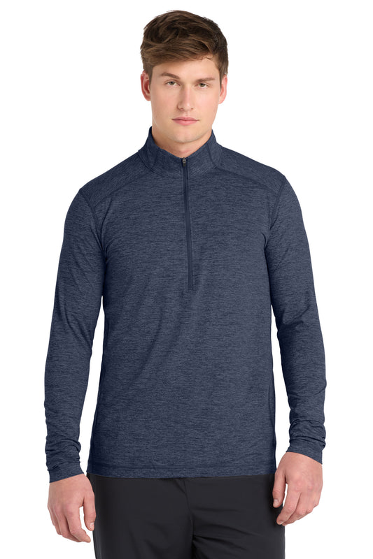 Sport-Tek  Exchange 1.5 Long Sleeve 1/2-Zip. ST711 - Dark Denim Heather