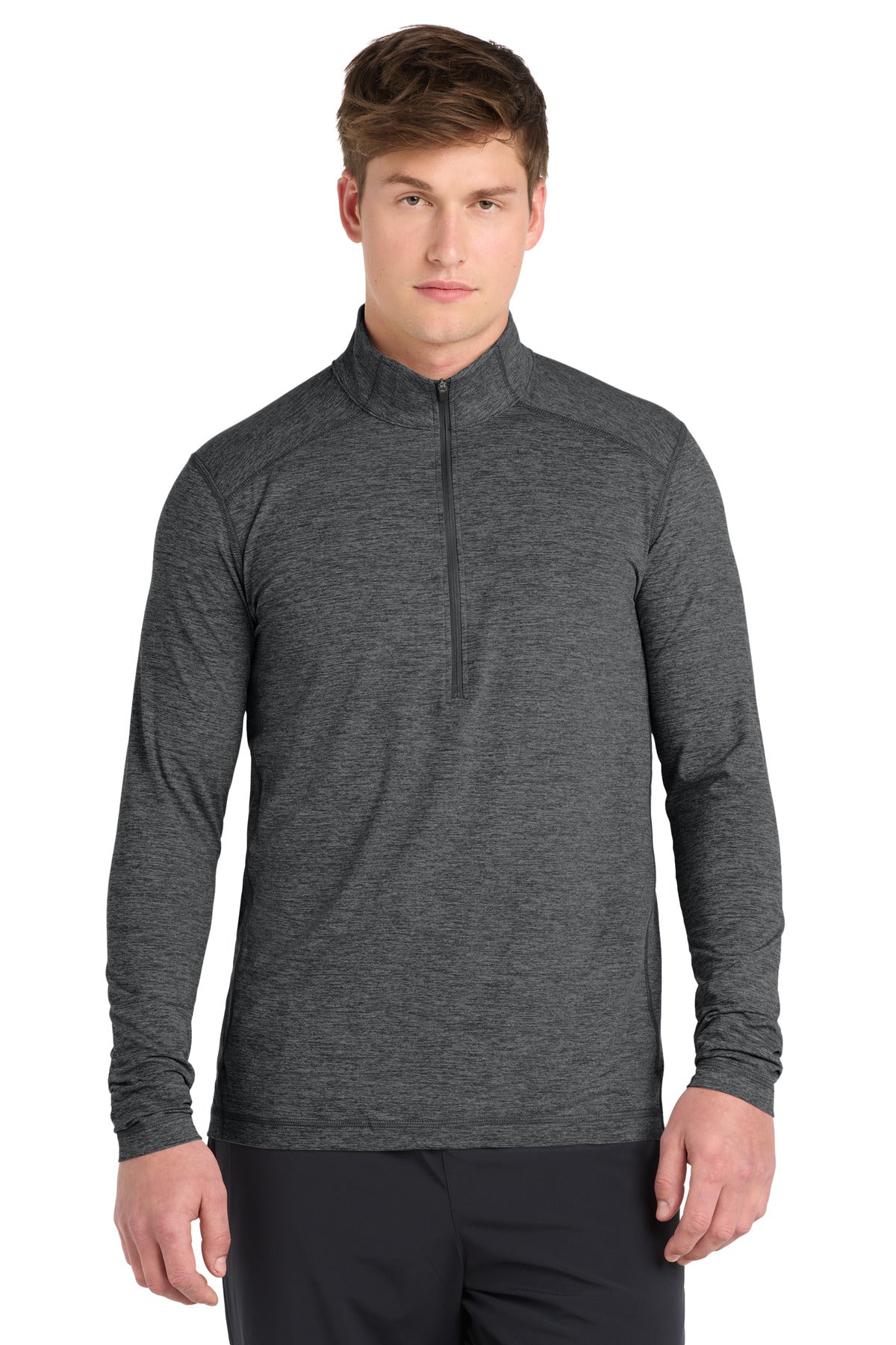 Sport-Tek  Exchange 1.5 Long Sleeve 1/2-Zip. ST711 - Graphite Heather