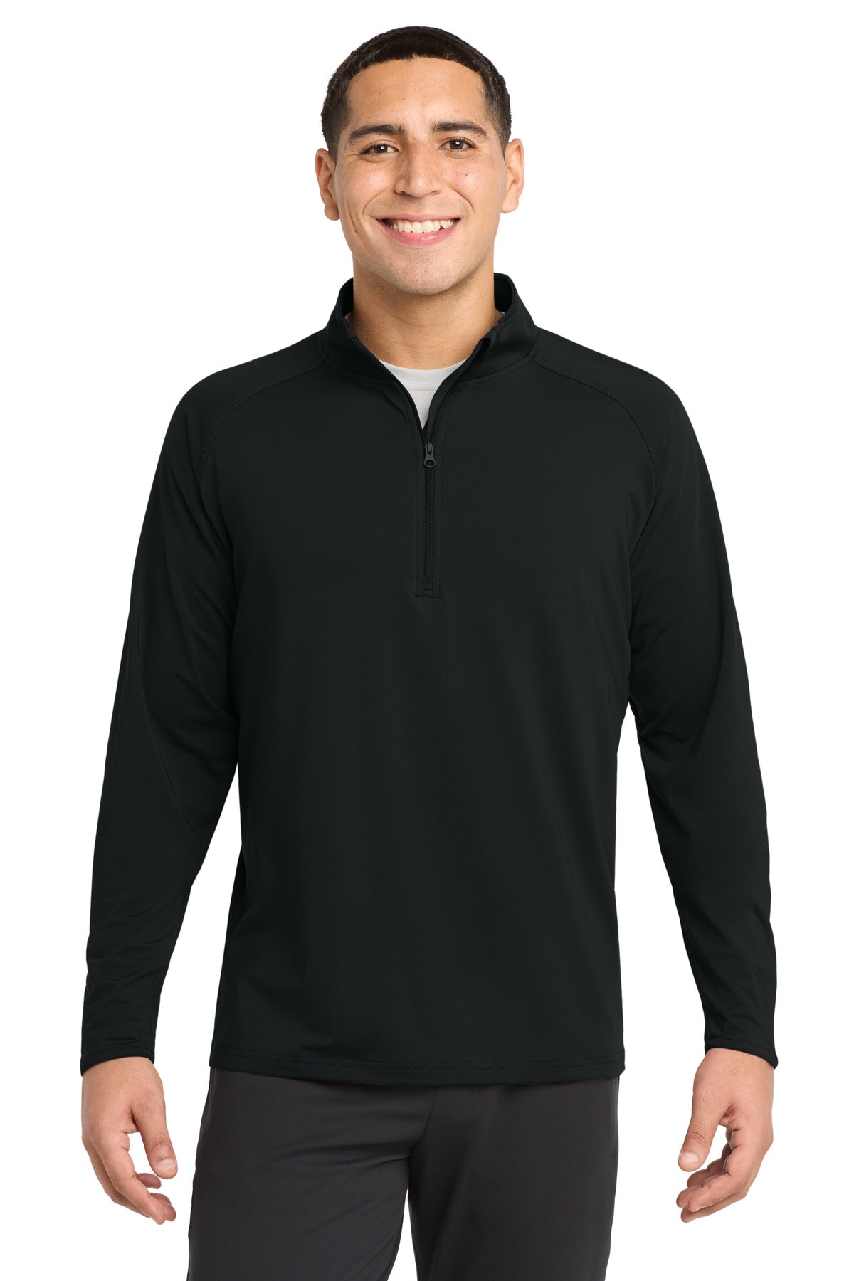 Sport-Tek Sport-Wick Stretch 1/4-Zip Pullover. ST850 - Black