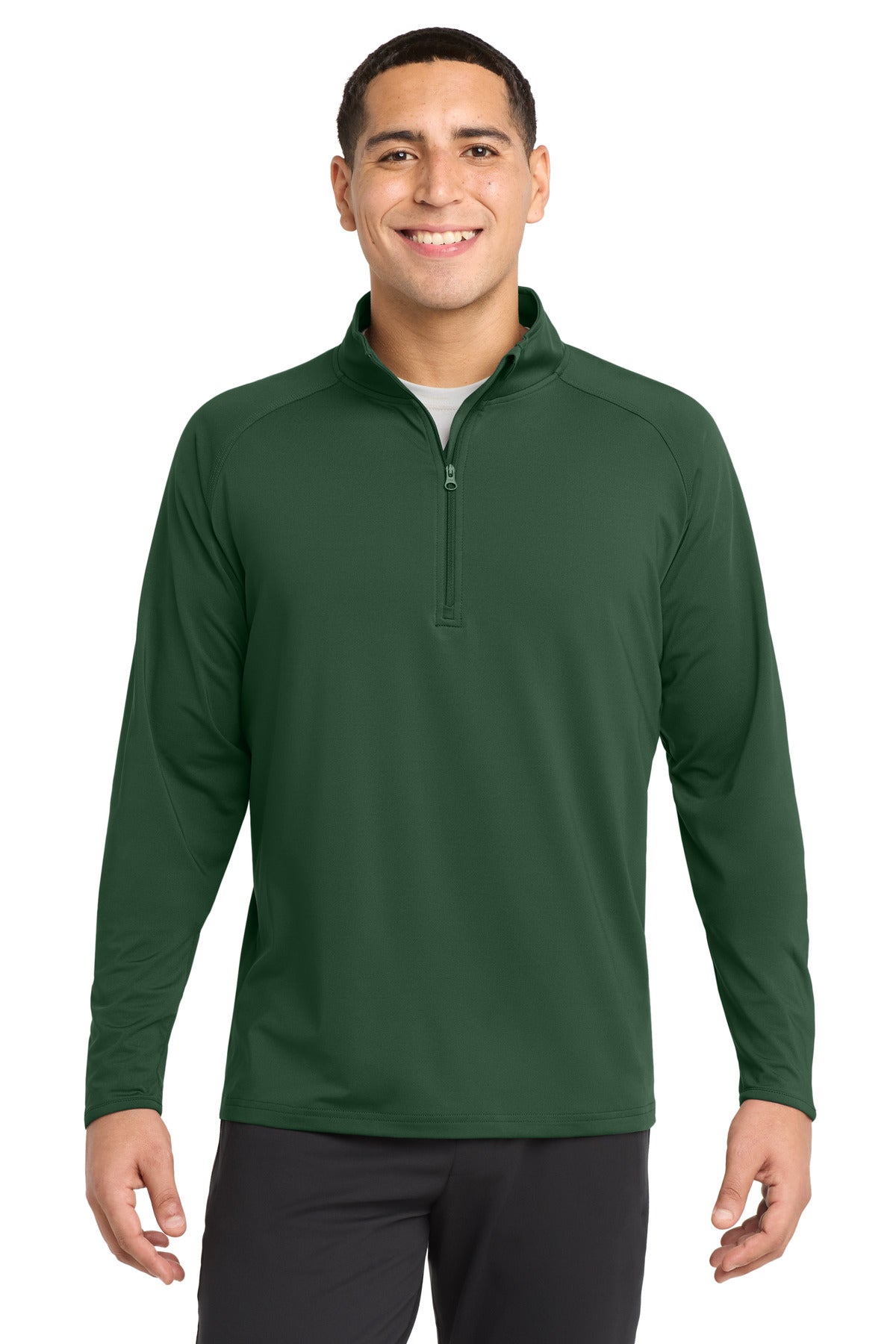 Sport-Tek Sport-Wick Stretch 1/4-Zip Pullover. ST850 - Forest Green