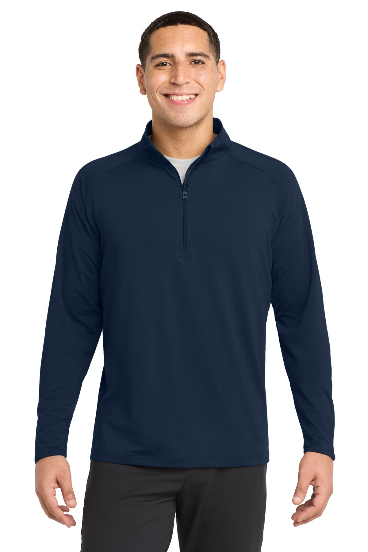 Sport-Tek Sport-Wick Stretch 1/4-Zip Pullover. ST850 - True Navy