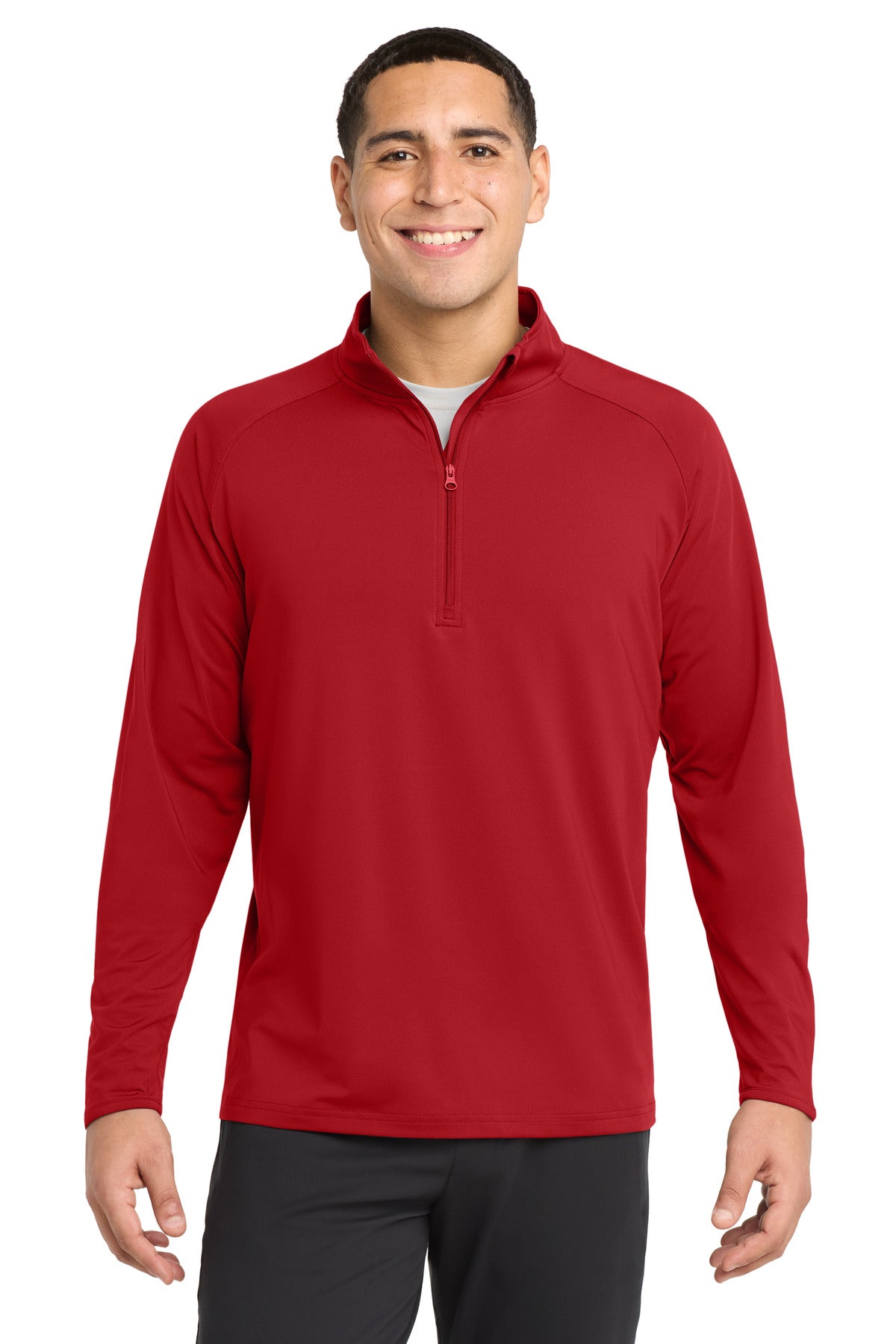 Sport-Tek Sport-Wick Stretch 1/4-Zip Pullover. ST850 - True Red
