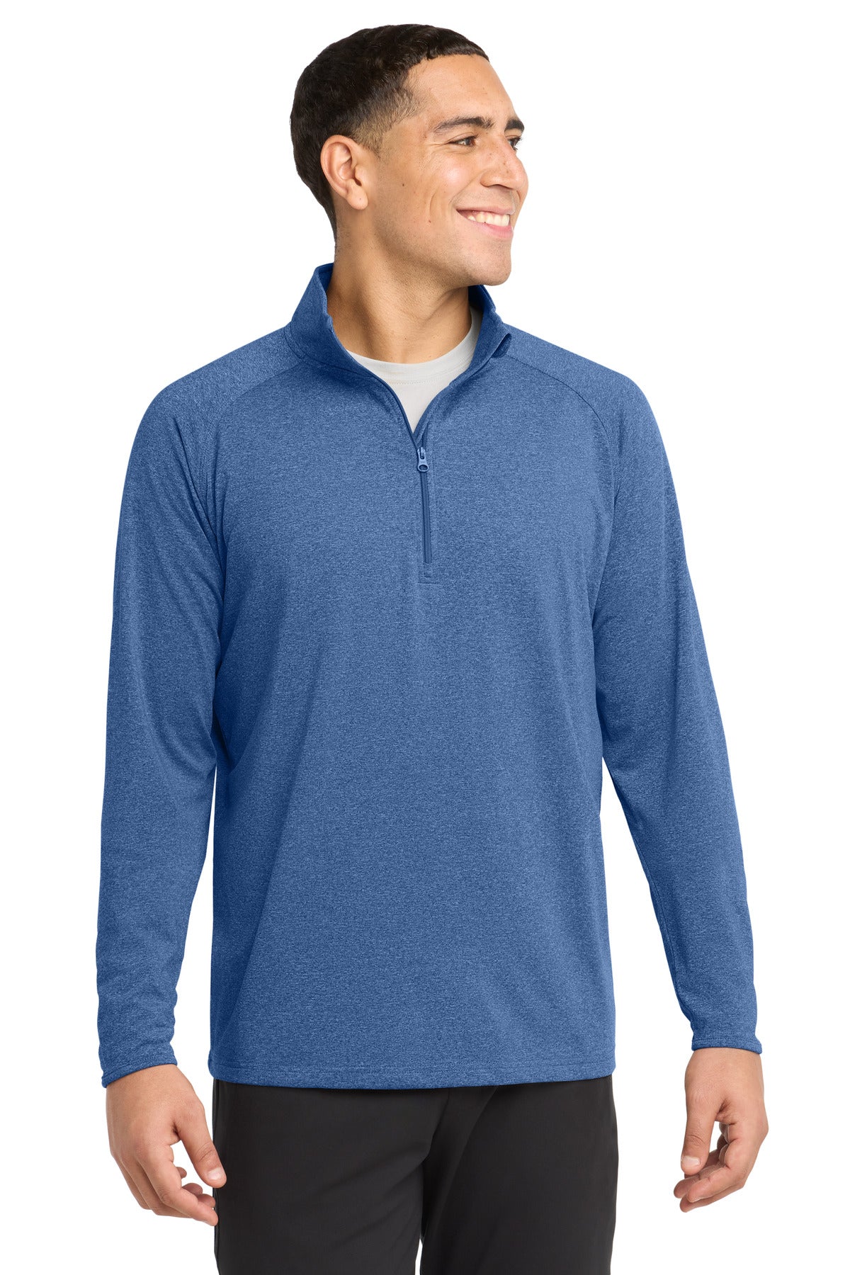 Sport-Tek Sport-Wick Stretch 1/4-Zip Pullover. ST850 - True Royal Heather