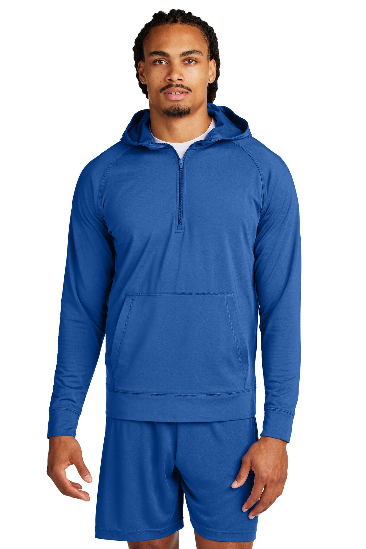 Sport-Tek Sport-Wick Stretch 1/2-Zip Hoodie ST856 - True Royal