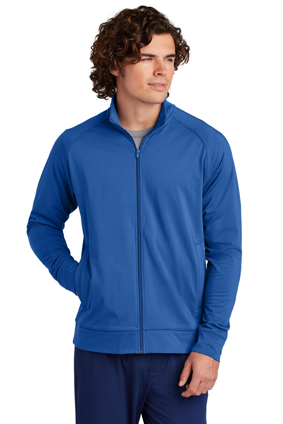 Sport-Tek Sport-Wick Stretch Full-Zip Cadet Jacket ST857 - True Royal
