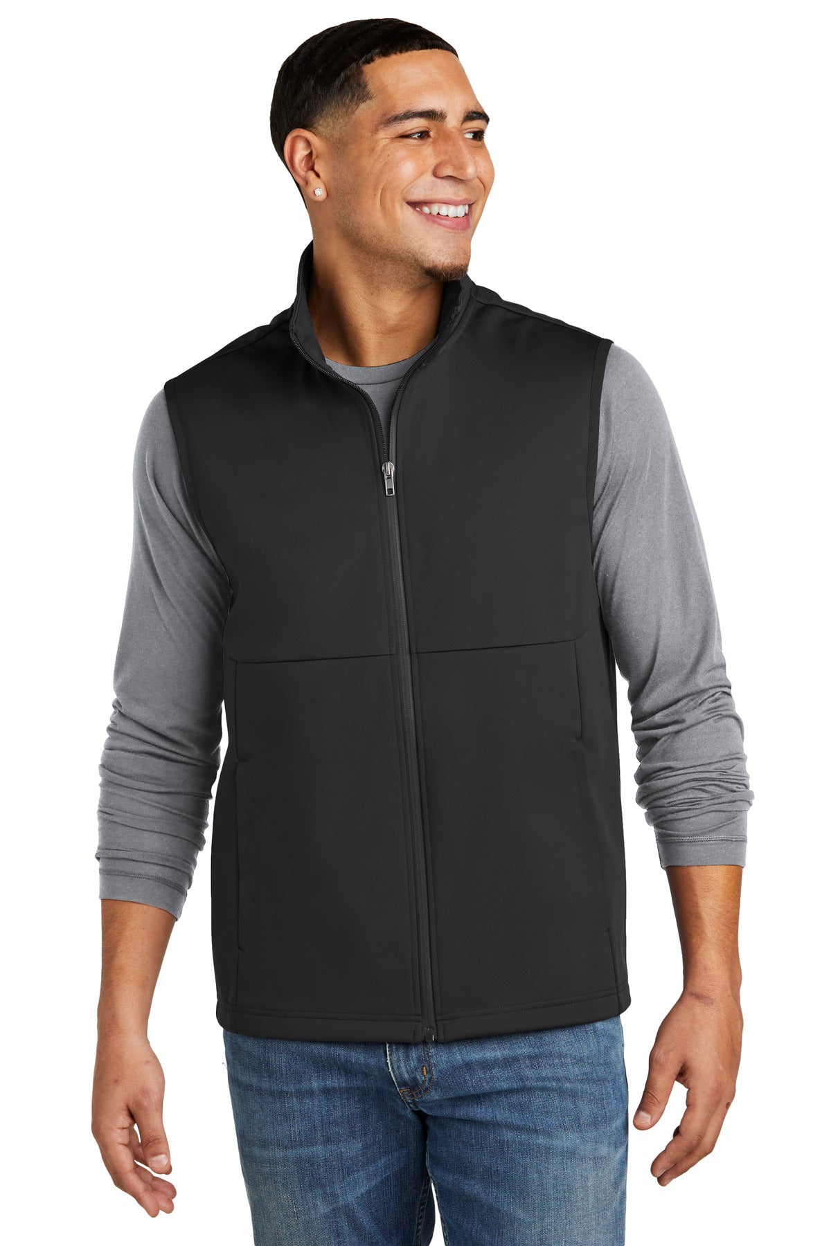 Sport-Tek Soft Shell Vest ST981 - Deep Black