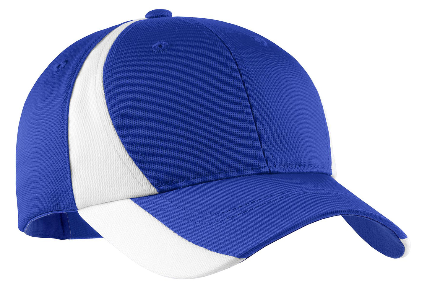 Sport-Tek Dry Zone Nylon Colorblock Cap. STC11 - True Royal/ White