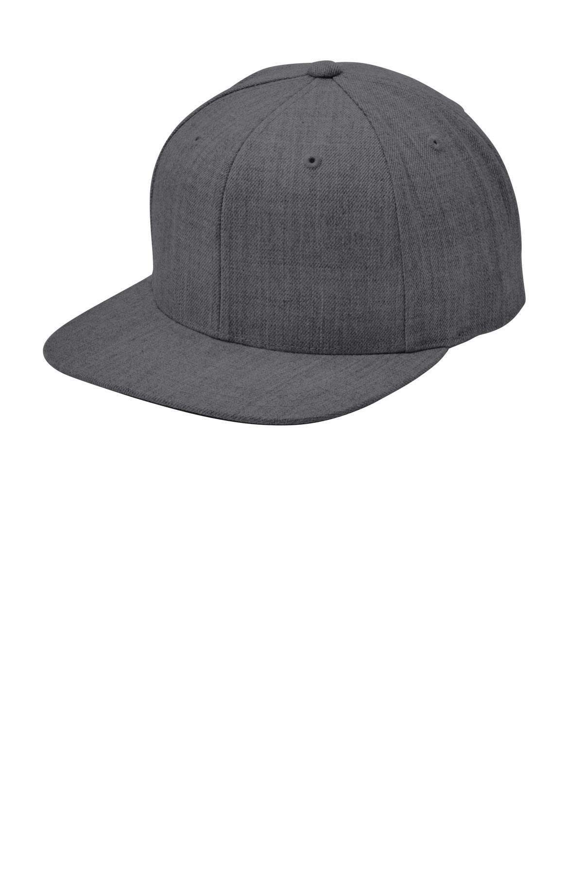 Sport-Tek YP Classics Flat Bill Snapback Cap. STC19 - Dark Heather Grey