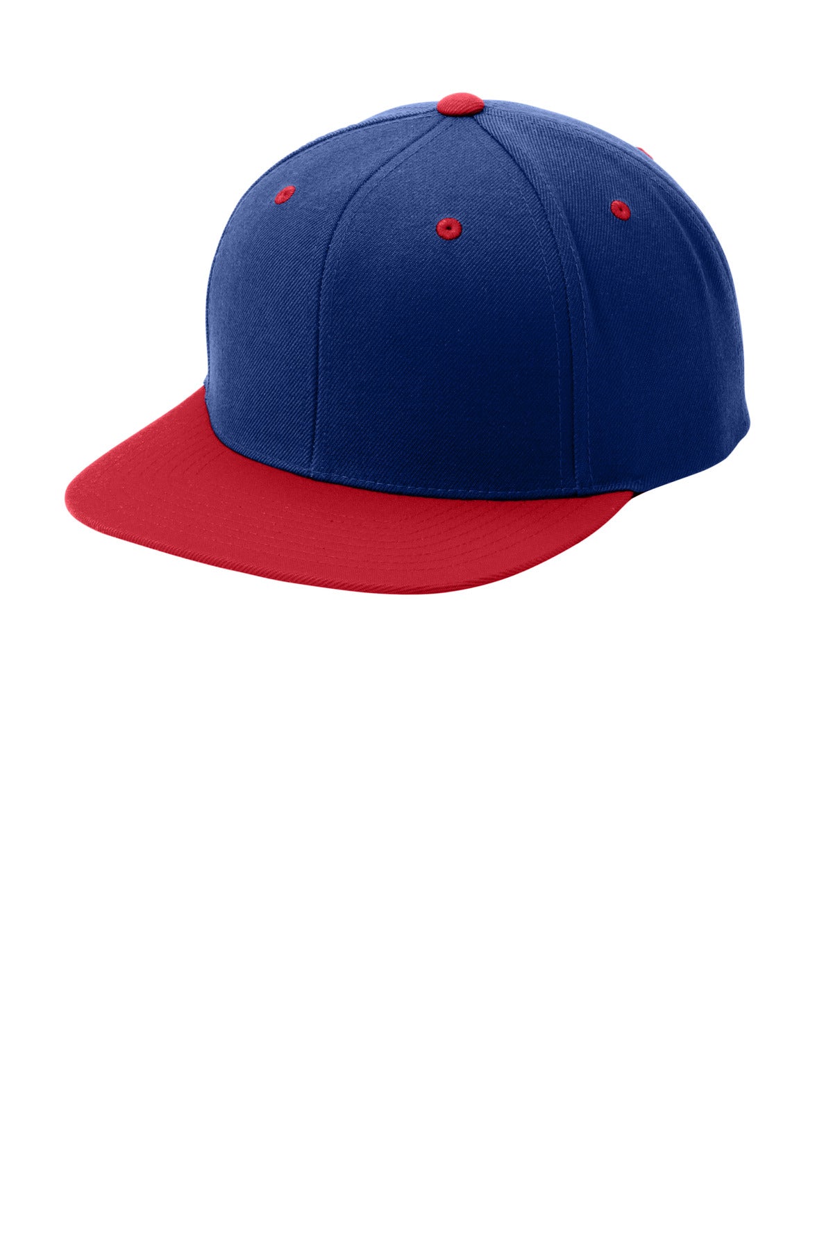 Sport-Tek YP Classics Flat Bill Snapback Cap. STC19 - True Royal/ True Red