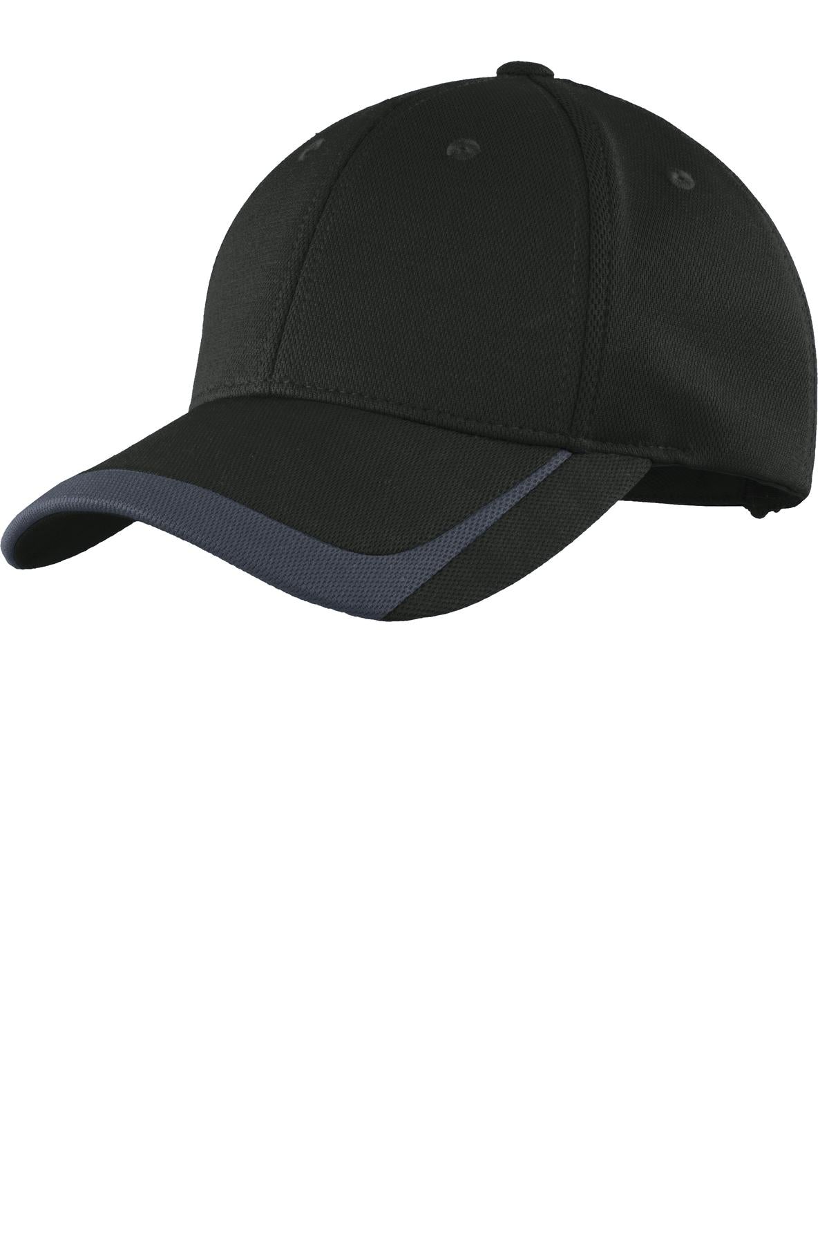 Sport-Tek Pique Colorblock Cap. STC24 - Black/ Graphite