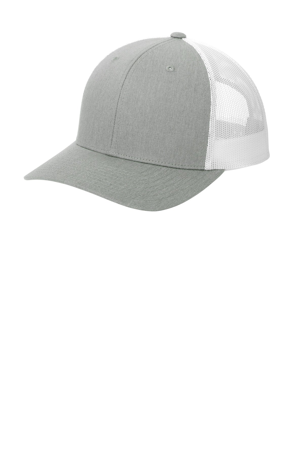 Sport-Tek YP Classics Retro Trucker Cap. STC39 - Heather Grey/ White