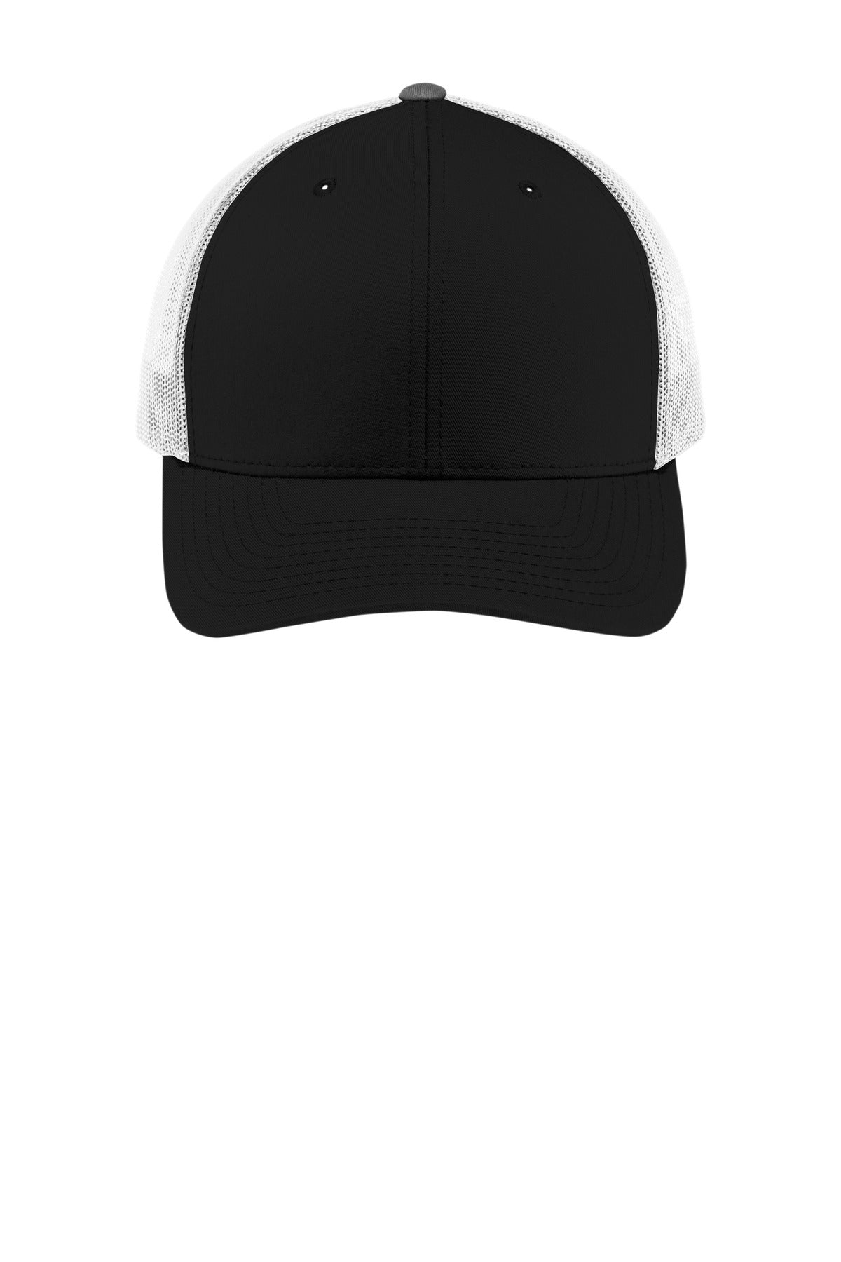 Sport-Tek YP Classics Retro Trucker Cap. STC39 - Black/ White