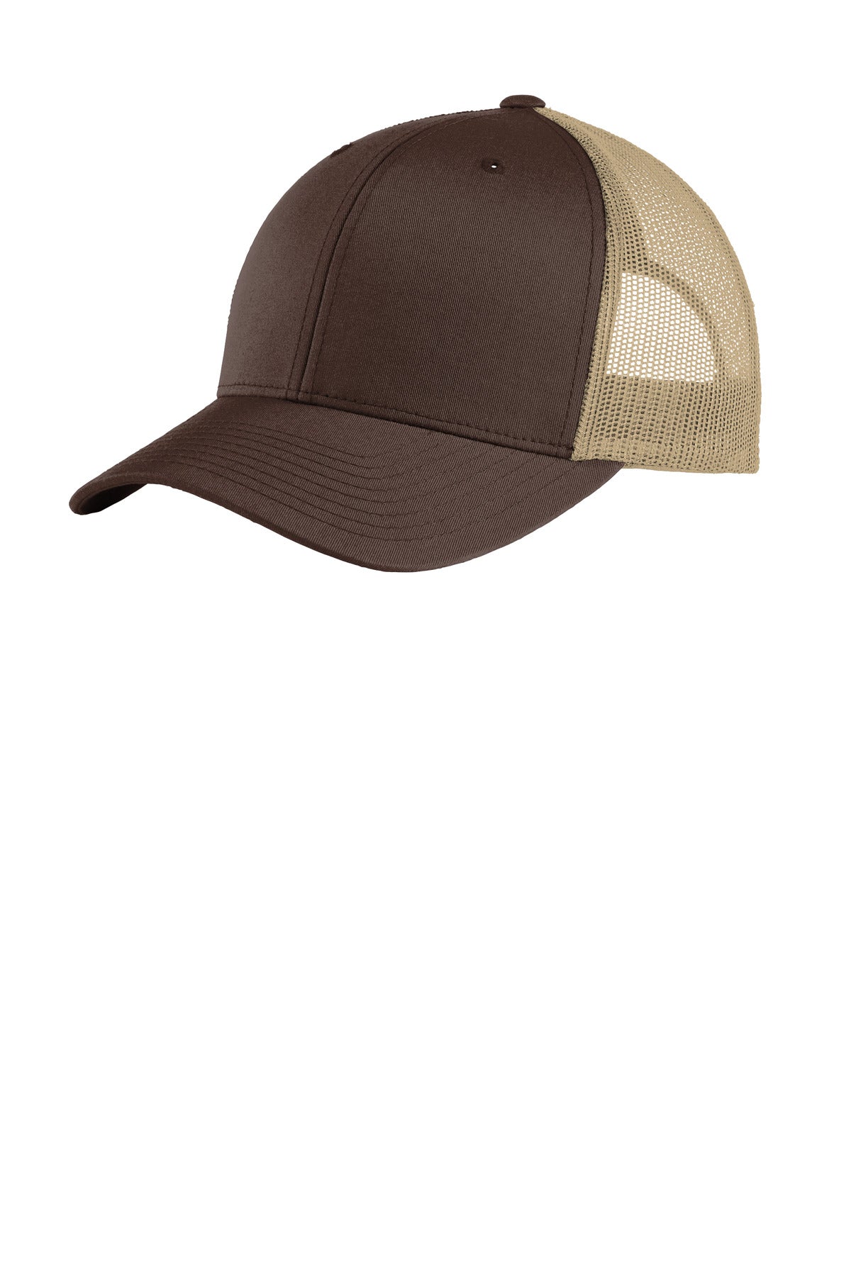 Sport-Tek YP Classics Retro Trucker Cap. STC39 - Chocolate Brown/ Khaki