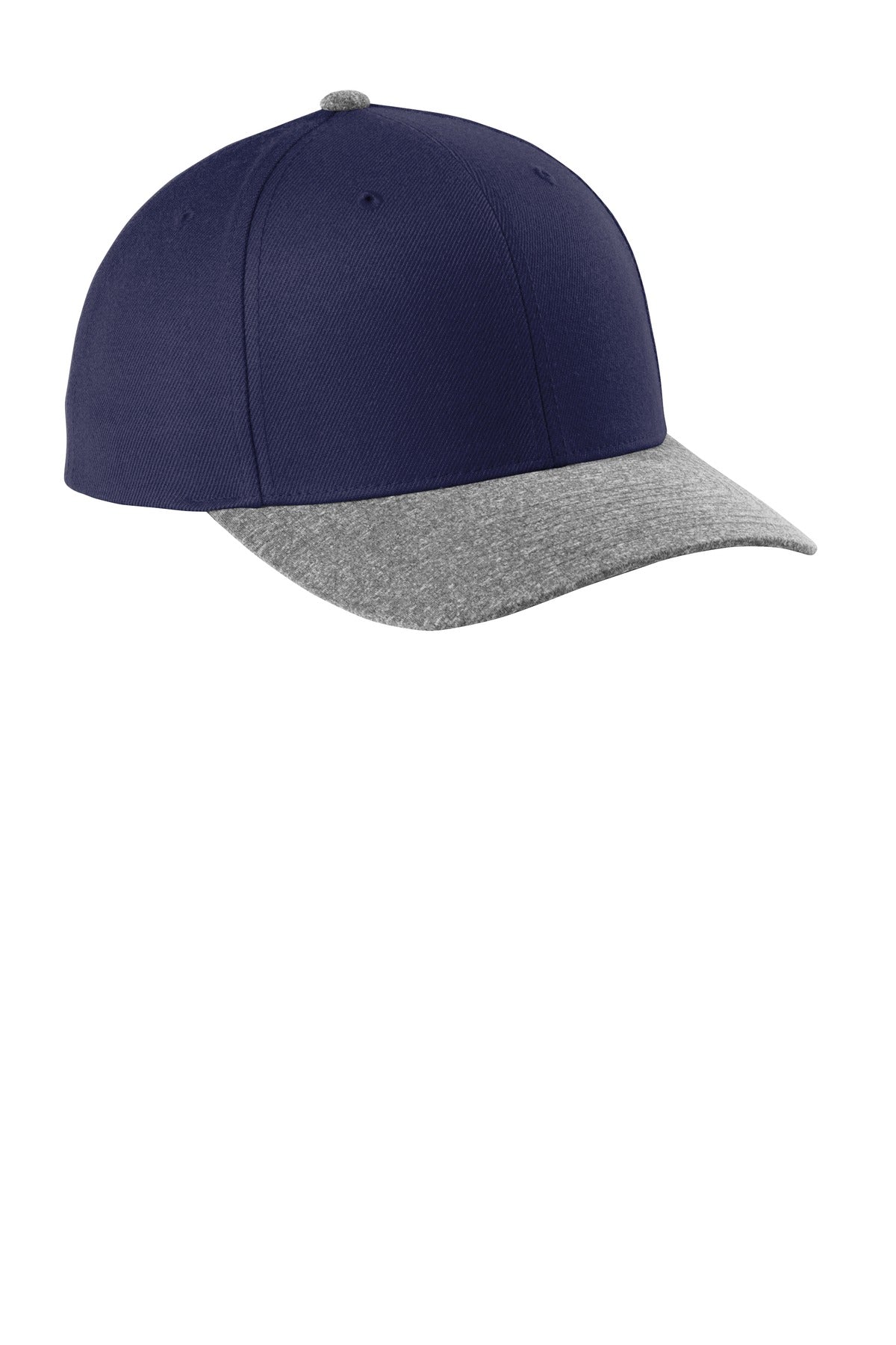 Sport-Tek  YP Classics  Curve Bill Snapback Cap. STC43 - True Navy/ Grey Heather