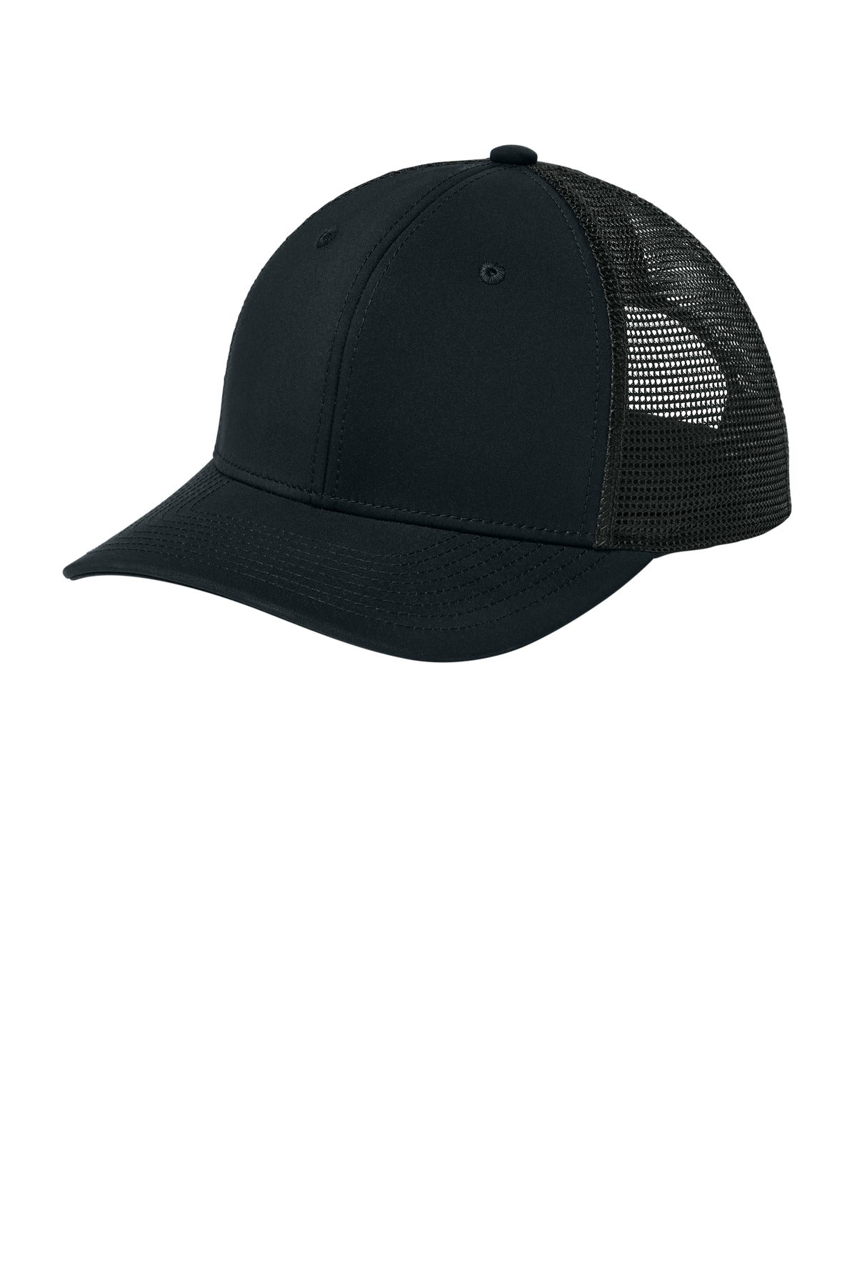 Sport-Tek Club Trucker Cap STC46 - Black/ Black