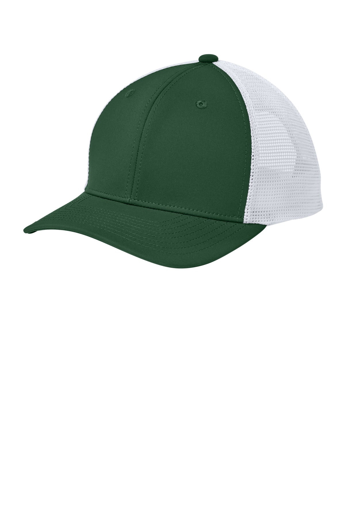 Sport-Tek Club Trucker Cap STC46 - Forest Green/ White