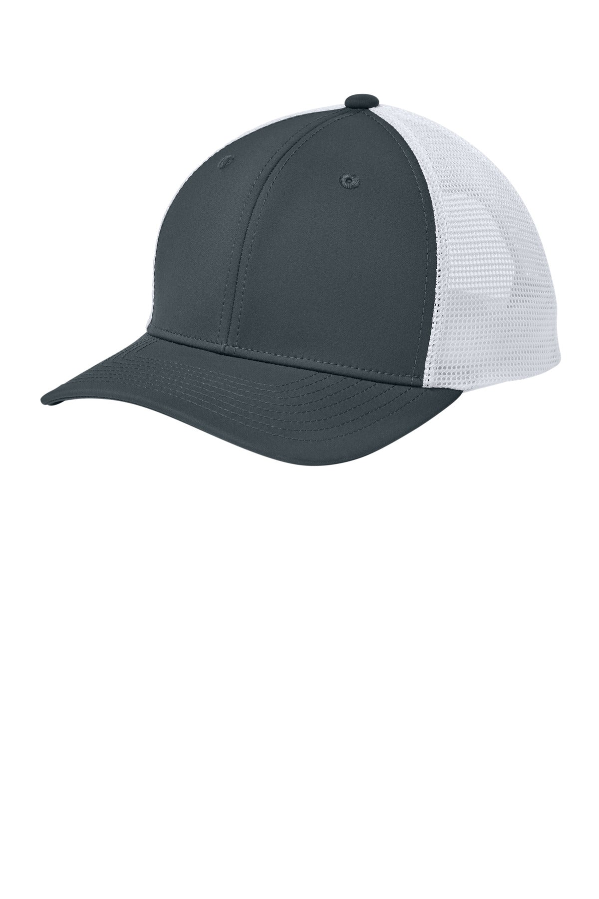 Sport-Tek Club Trucker Cap STC46 - Iron Grey/ White