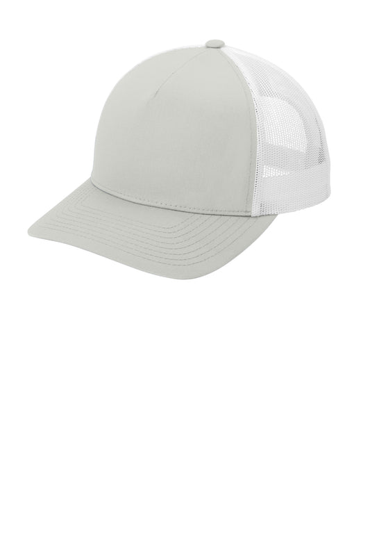 Sport-Tek YP Classics Retro Trucker 5-Panel Cap STC54 - Silver/ White