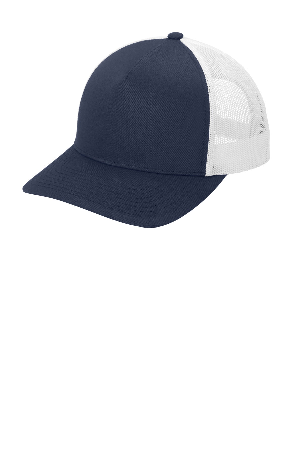 Sport-Tek YP Classics Retro Trucker 5-Panel Cap STC54 - True Navy/ White