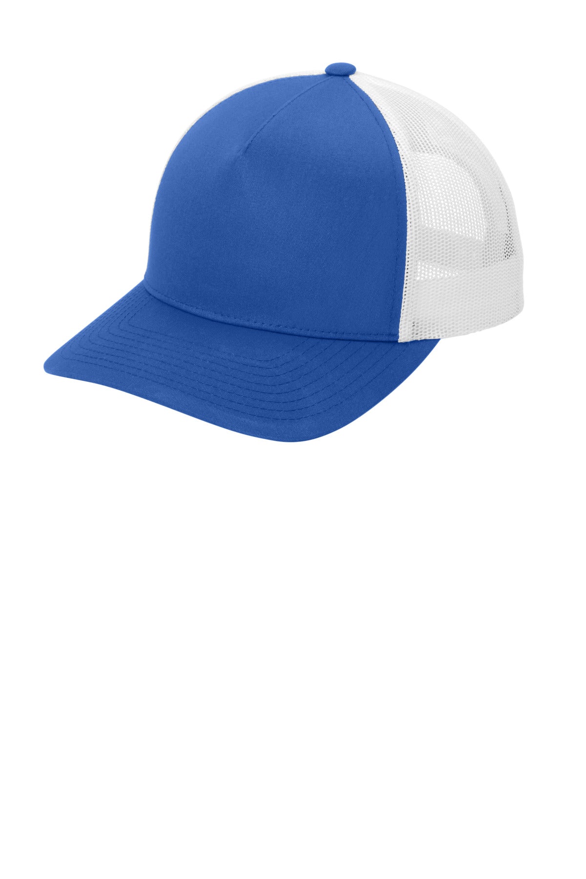 Sport-Tek YP Classics Retro Trucker 5-Panel Cap STC54 - True Royal/ White