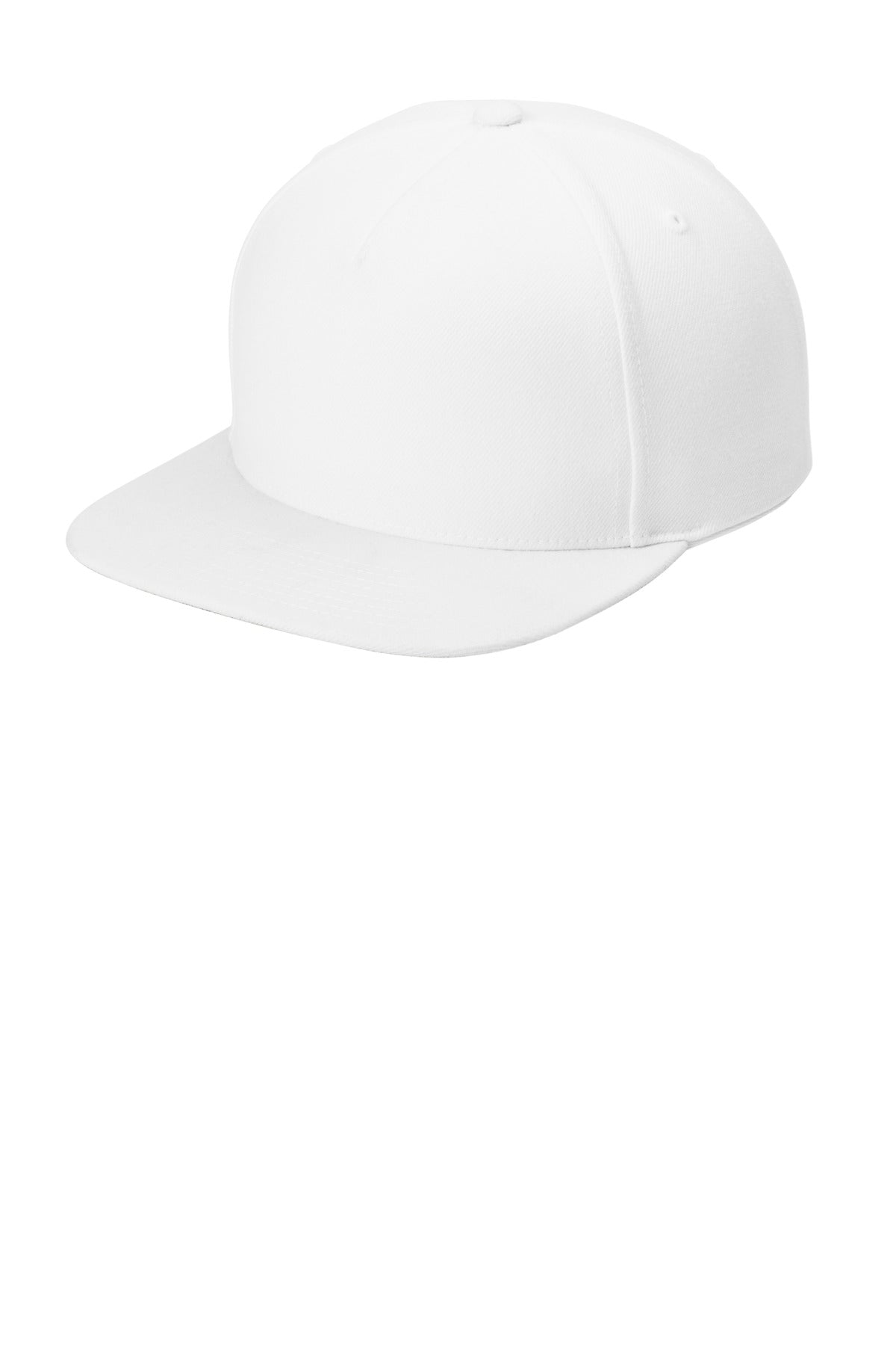 Sport-Tek YP Classics Premium 5-Panel Snapback Cap STC55 - White