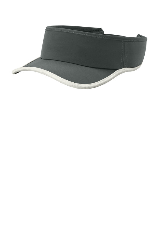 Sport-Tek Repeat Visor STC57 - Iron Grey/ White
