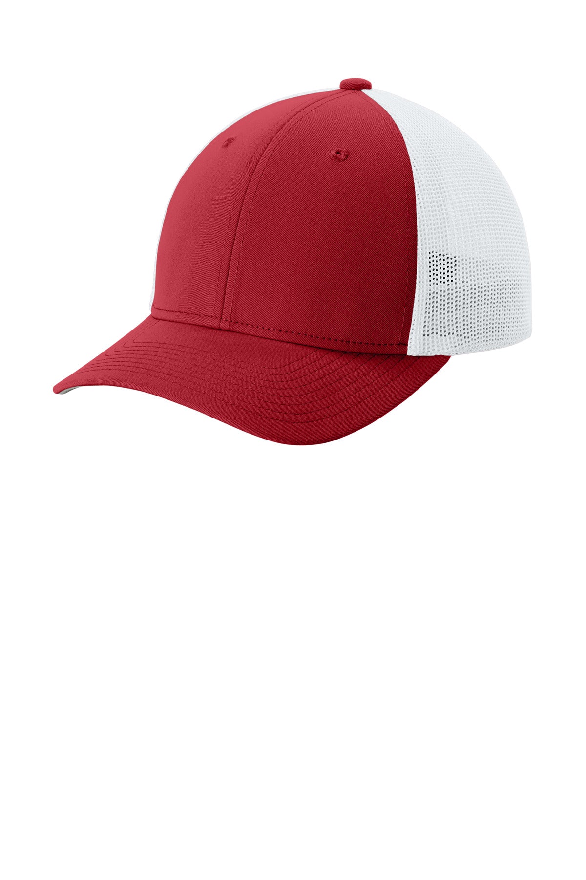 Sport-Tek Stretch-Tek Mesh Back Cap STC60 - Deep Red/ White