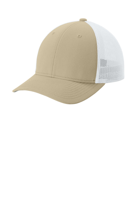 Sport-Tek Stretch-Tek Mesh Back Cap STC60 - Sahara/ White