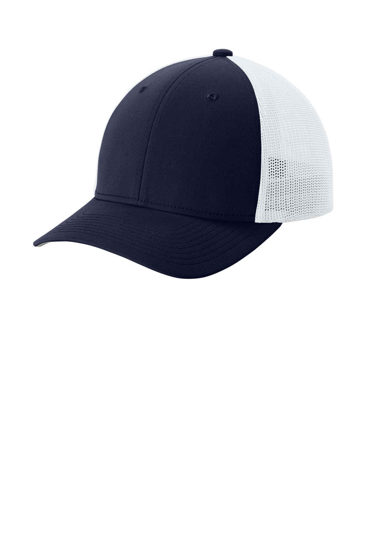 Sport-Tek Stretch-Tek Mesh Back Cap STC60 - True Navy/ White