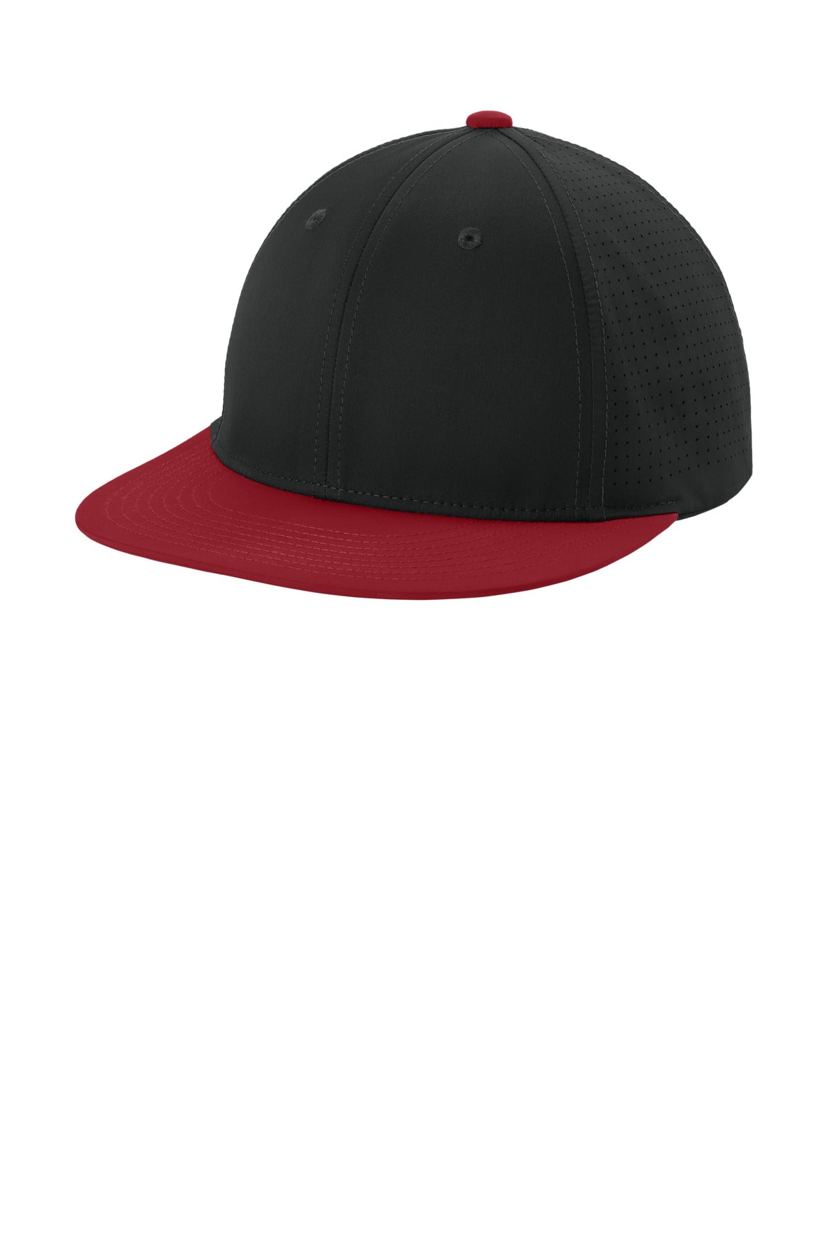 Sport-Tek Pro-Cut Stretch-Tek Cap STC64 - Black/ Deep Red/ Black