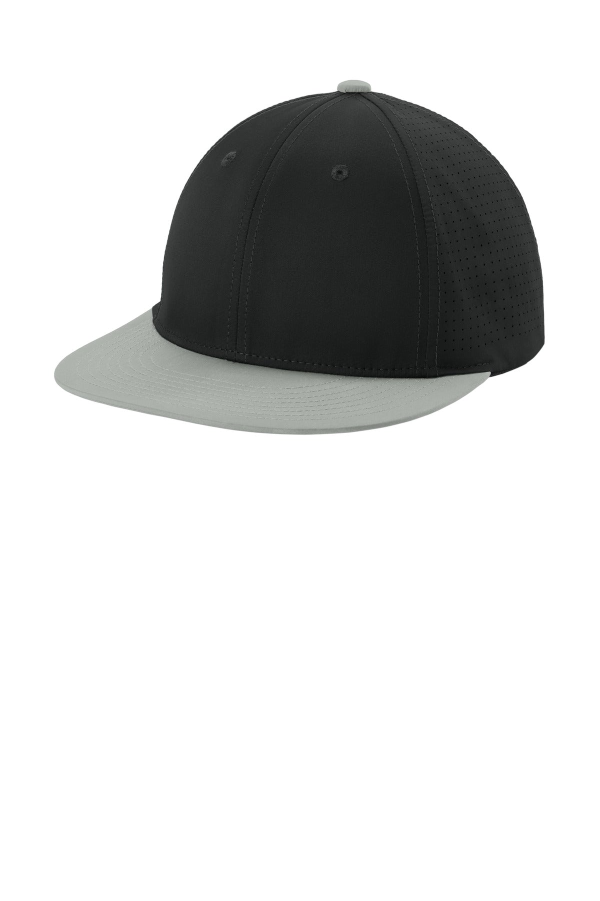 Sport-Tek Pro-Cut Stretch-Tek Cap STC64 - Black/ Silver/ Black