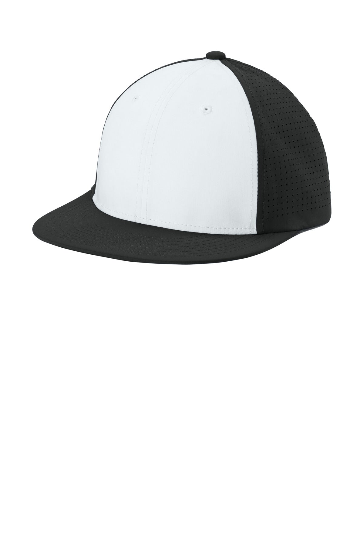 Sport-Tek Pro-Cut Stretch-Tek Cap STC64 - White/ Black/ Black