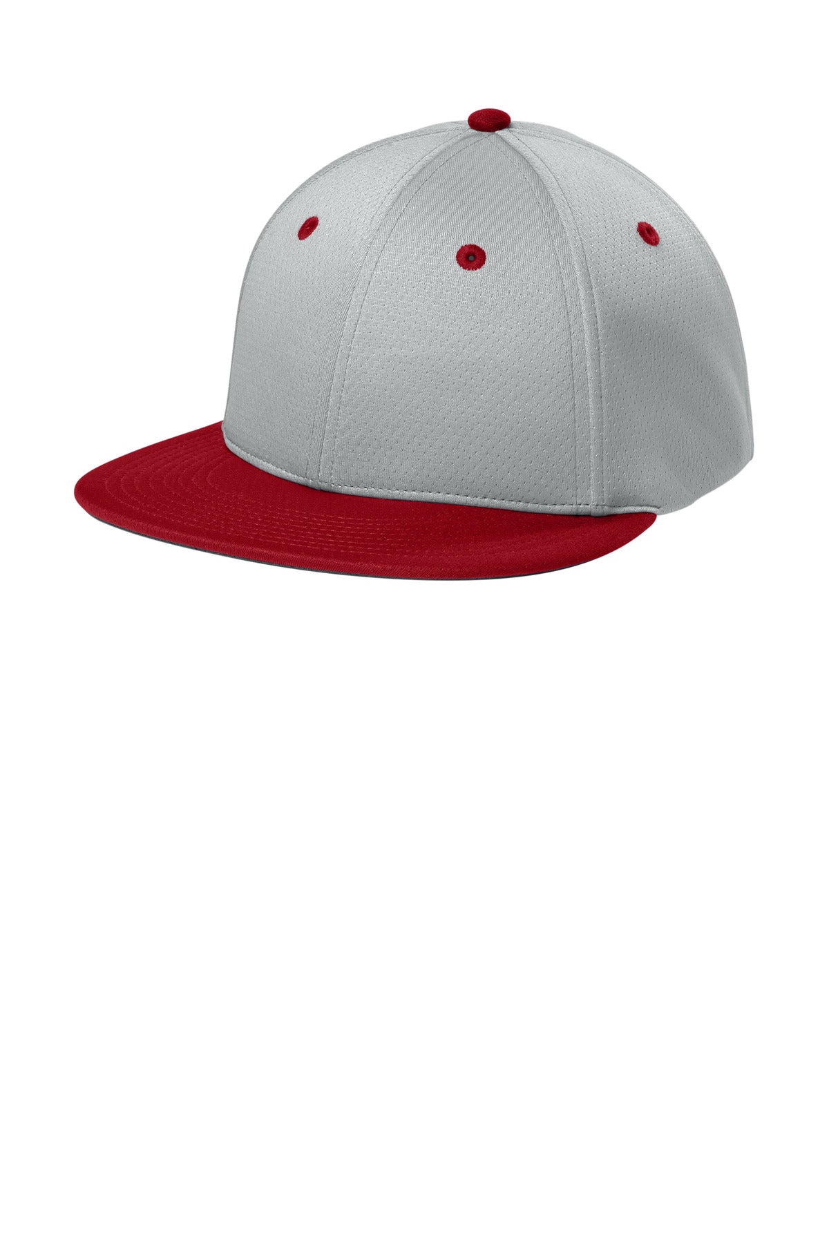 Sport-Tek Impact Mesh Stretch-Tek Cap STC70 - Silver/ Deep Red/ Silver