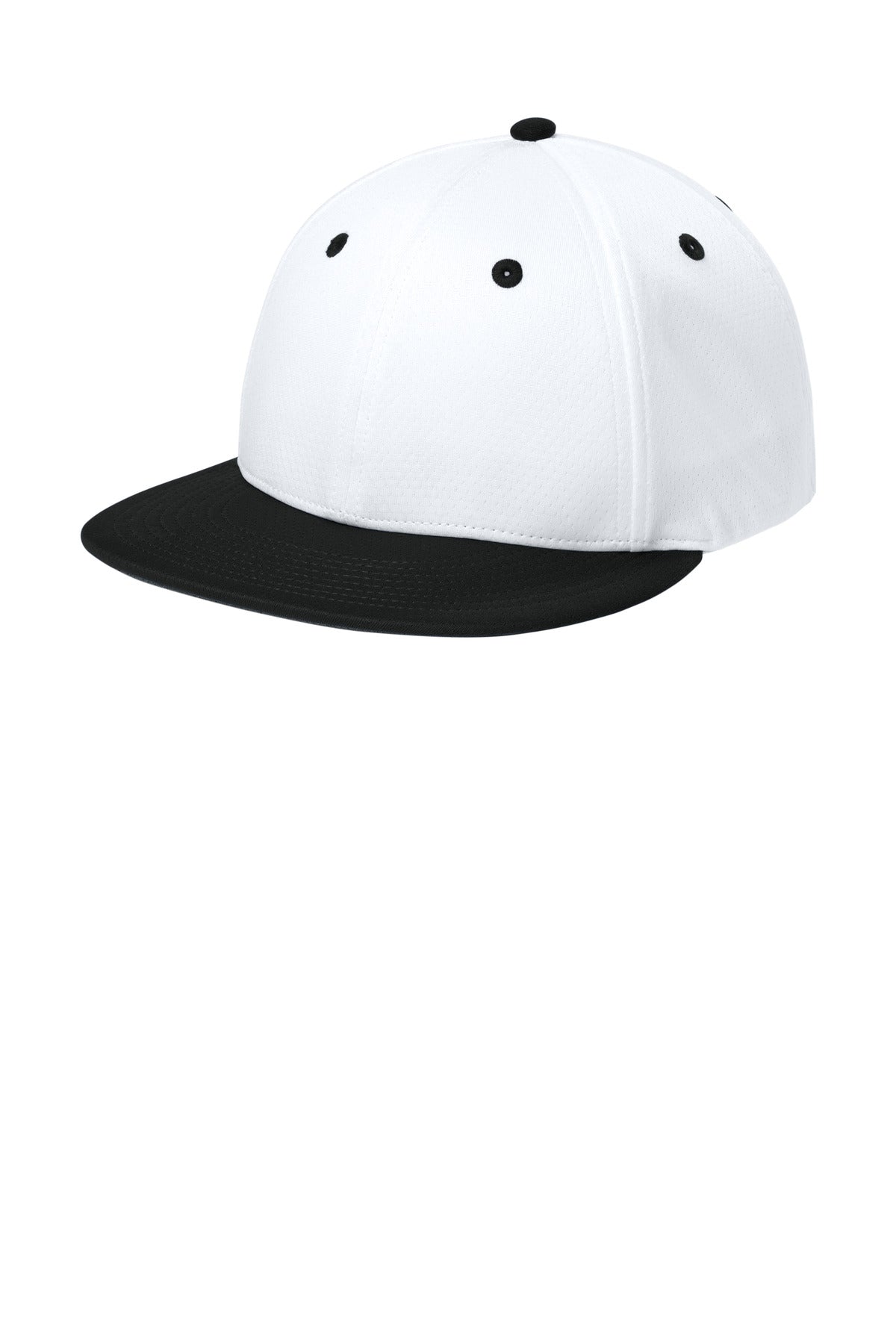 Sport-Tek Impact Mesh Stretch-Tek Cap STC70 - White/ Black/ White