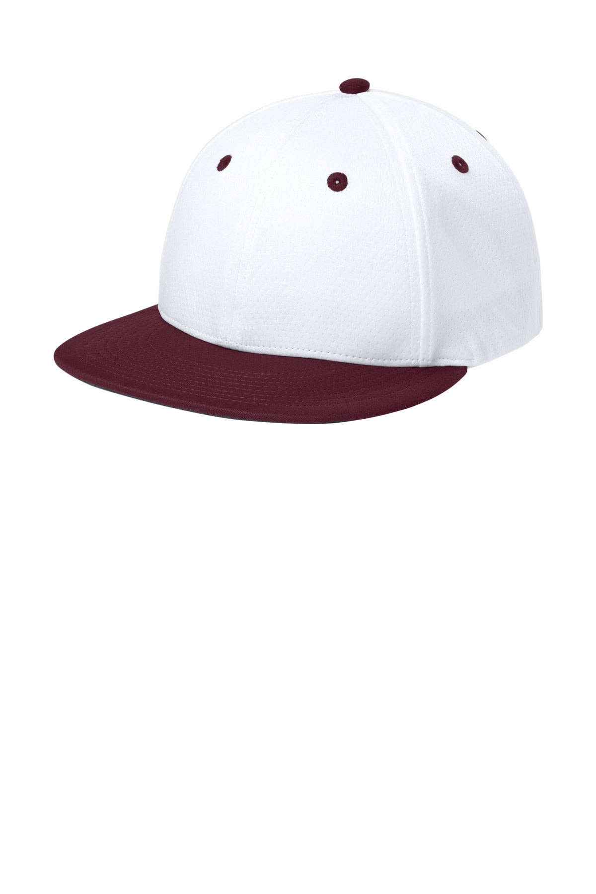 Sport-Tek Impact Mesh Stretch-Tek Cap STC70 - White/ Maroon/ White