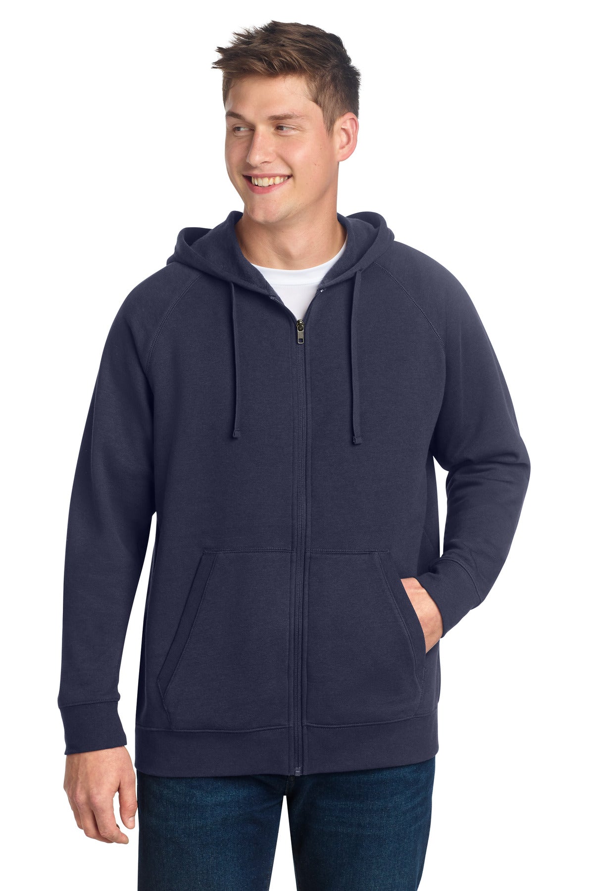 Sport-Tek Drive Fleece Hooded Full-Zip STF201 - True Navy