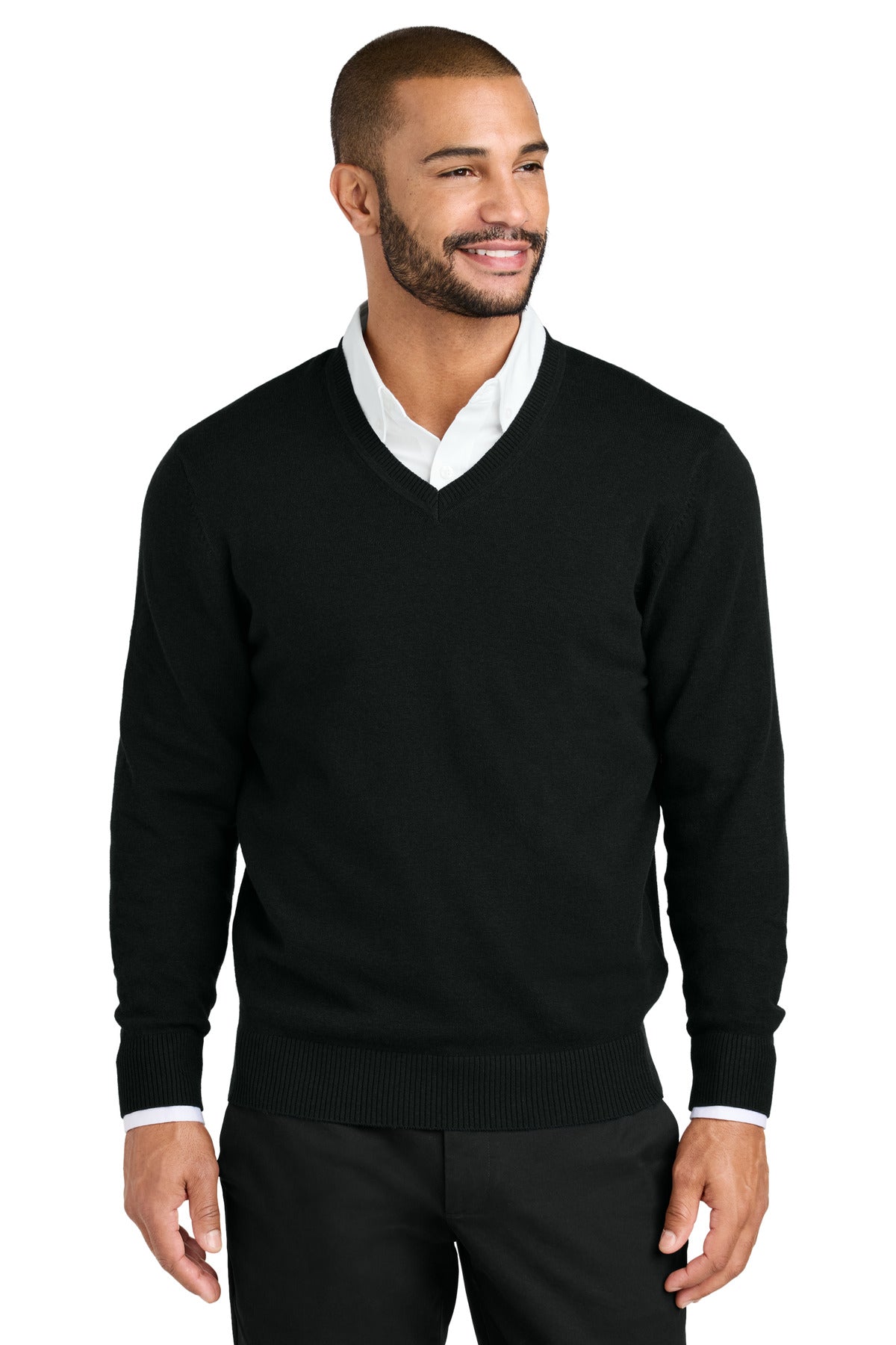 Port Authority Easy Care V-Neck Sweater SW2850 - Deep Black