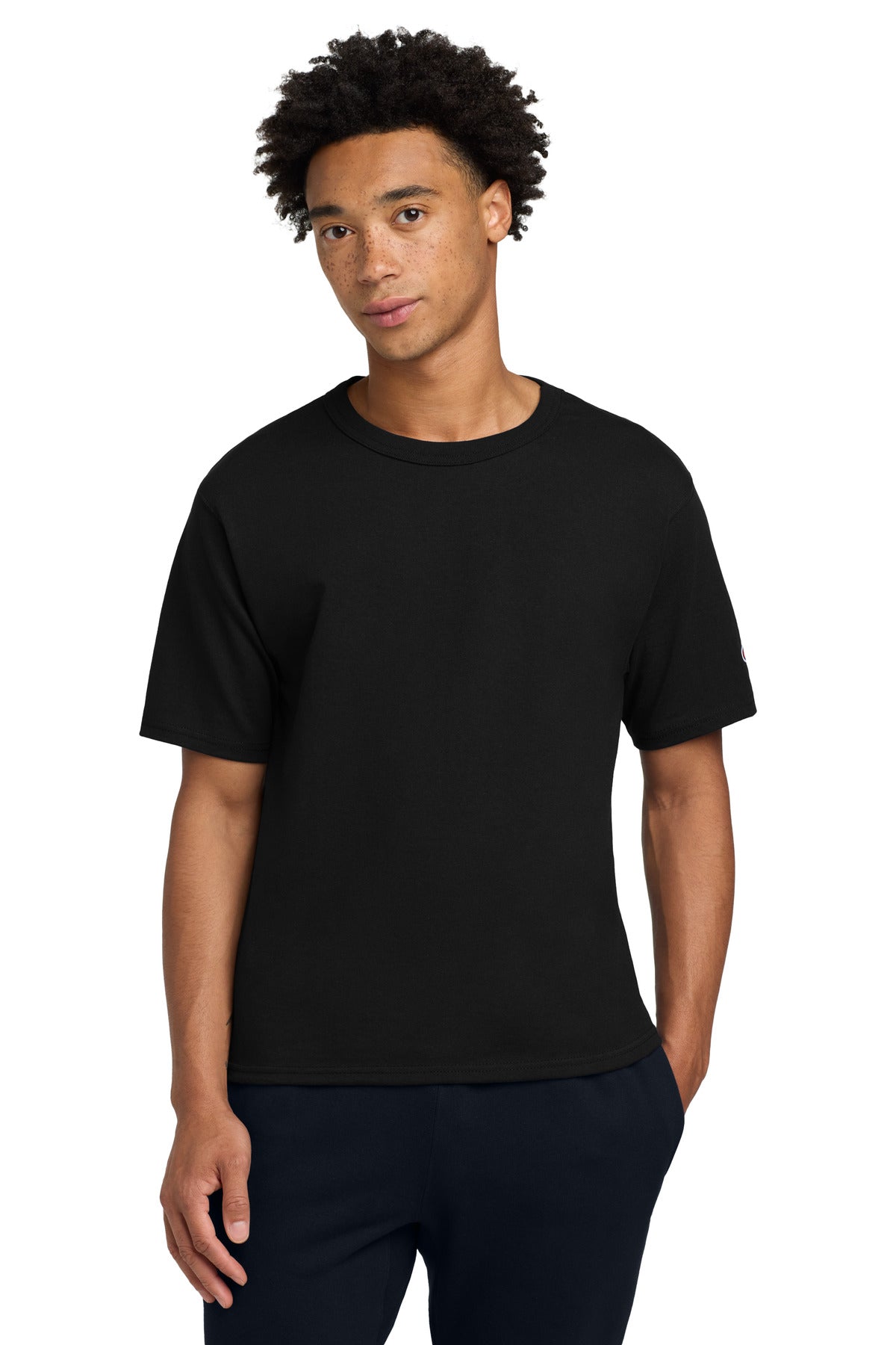 Champion   Heritage 7-Oz. Jersey Tee T105 - Black