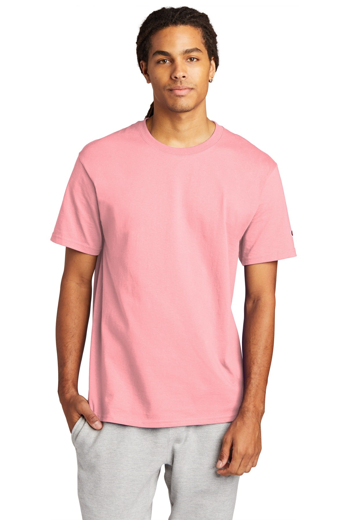 Champion   Heritage 6-Oz. Jersey Tee T425 - Pink Candy
