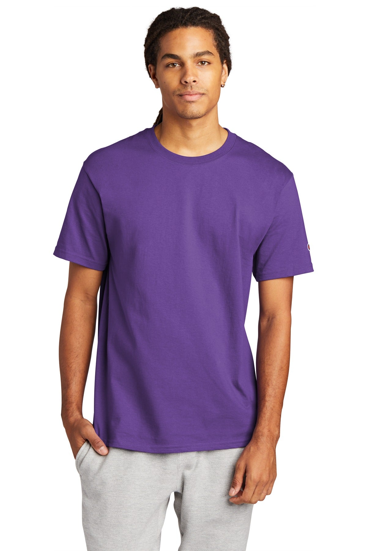 Champion   Heritage 6-Oz. Jersey Tee T425 - Purple