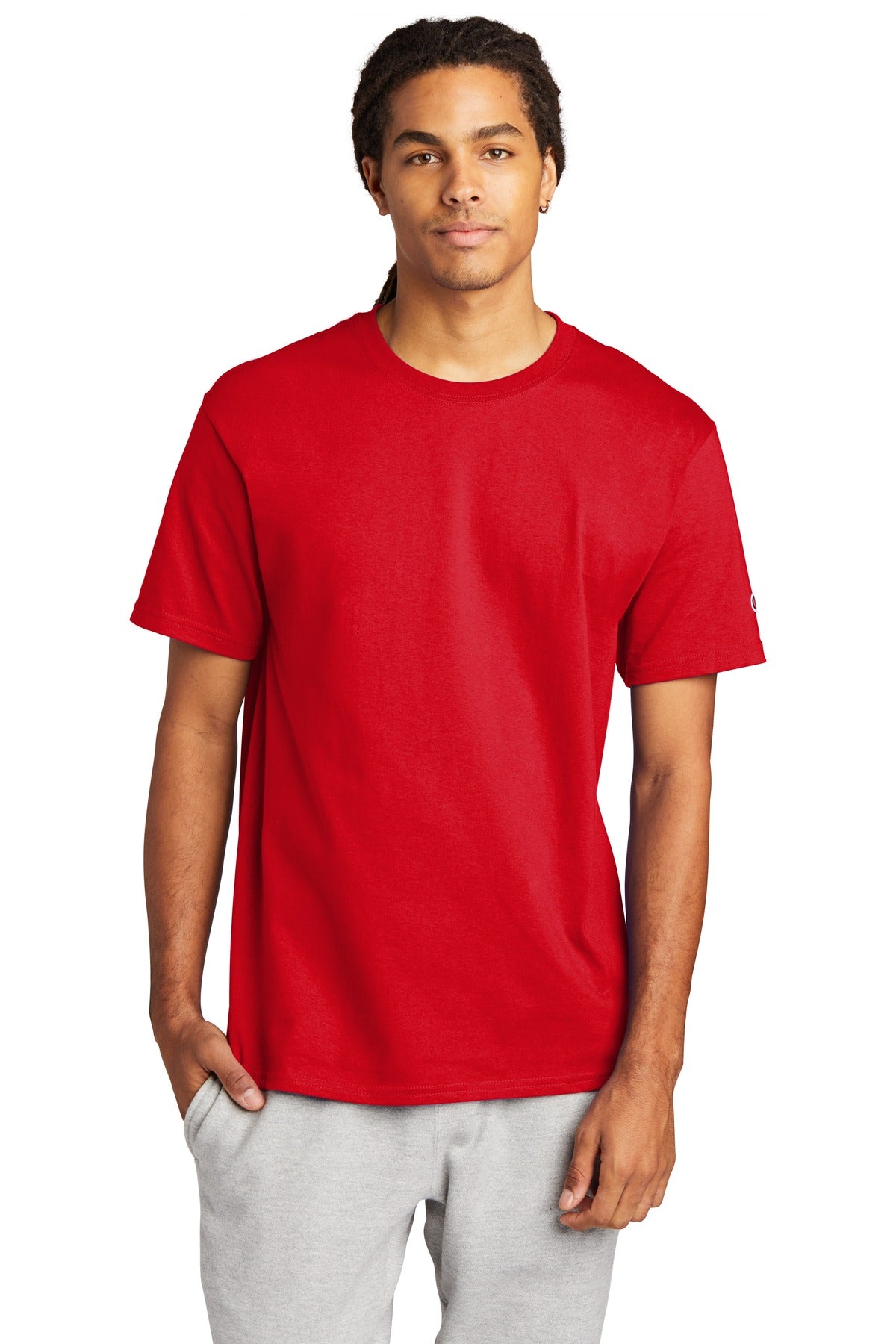 Champion   Heritage 6-Oz. Jersey Tee T425 - Red