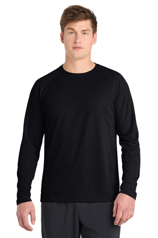 Sport-Tek Dry Zone Long Sleeve Raglan T-Shirt. T473LS - Black