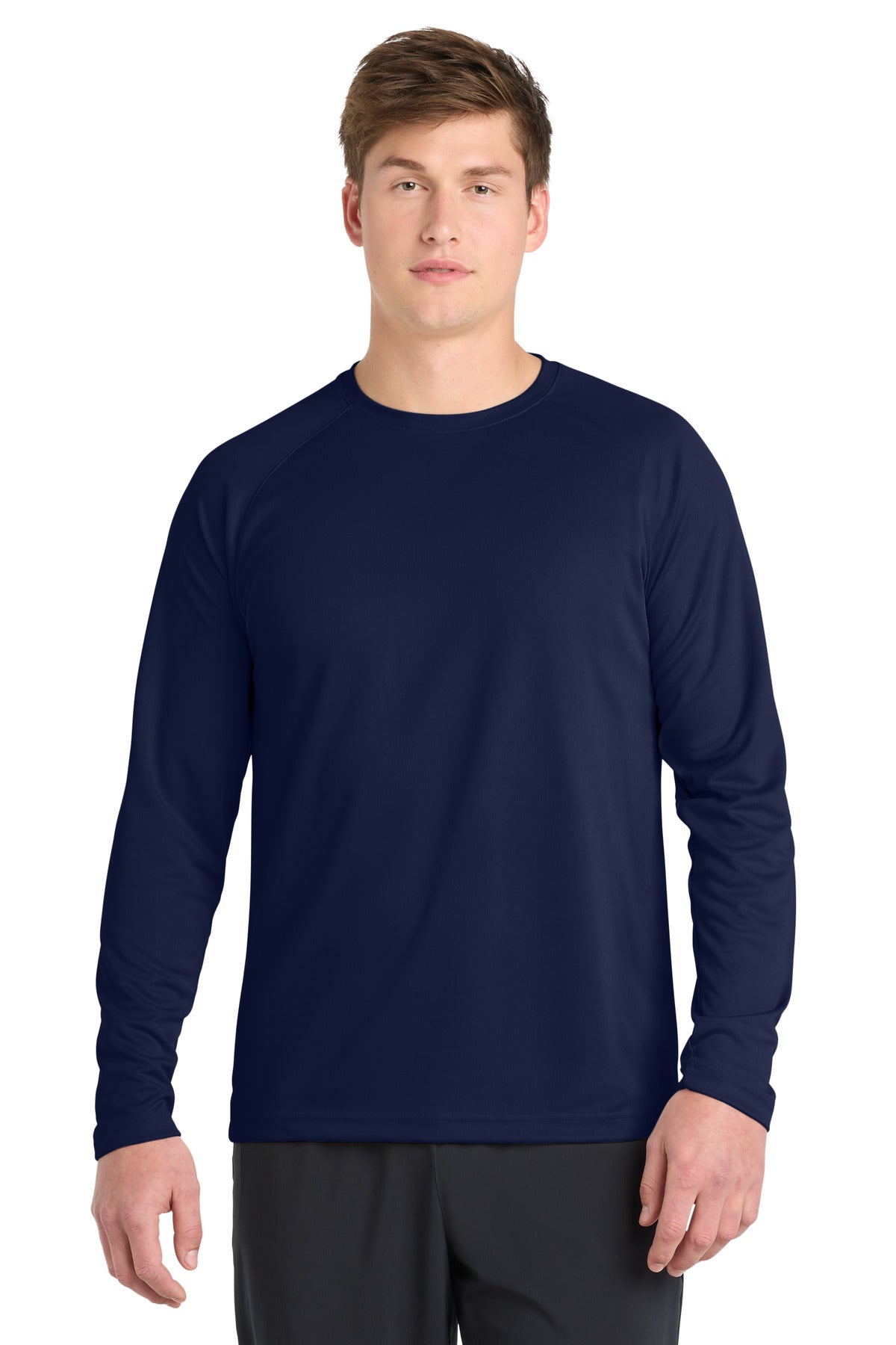 Sport-Tek Dry Zone Long Sleeve Raglan T-Shirt. T473LS - True Navy
