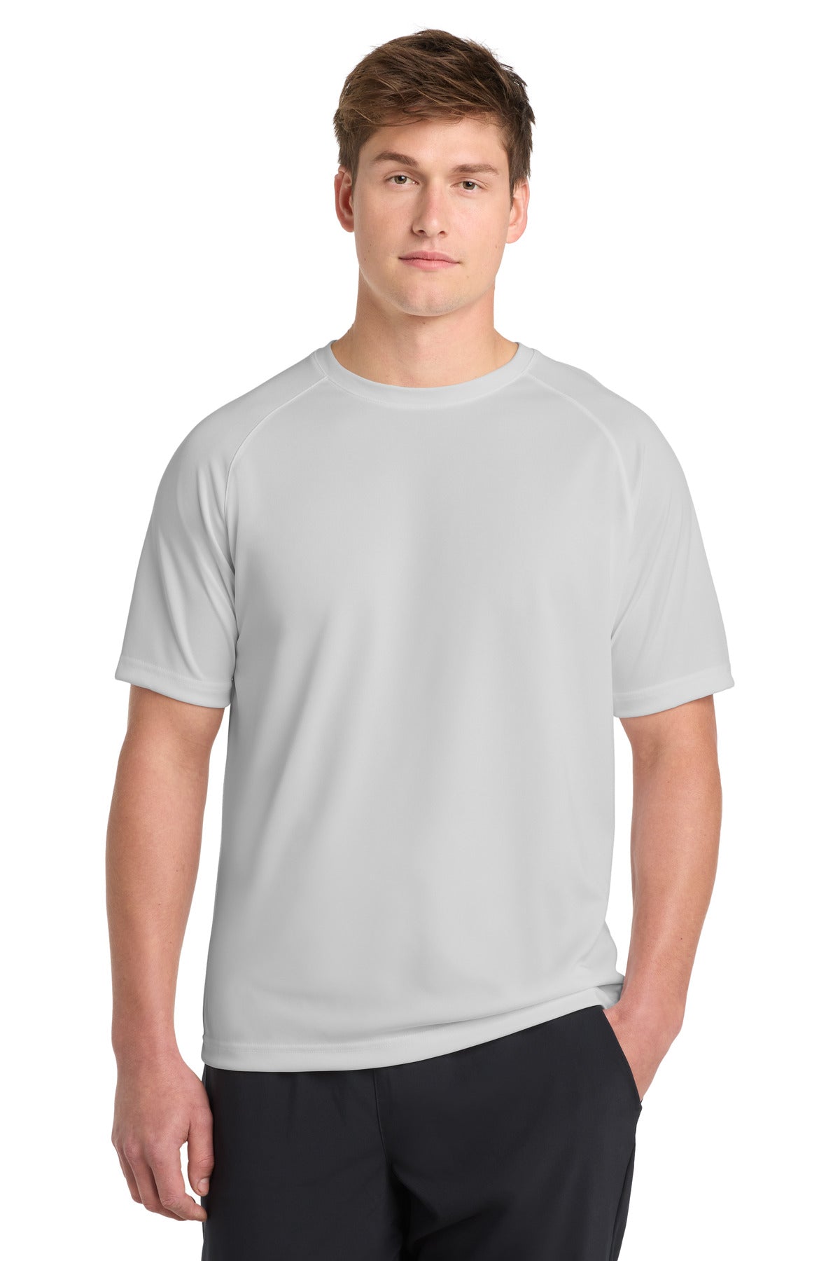 Sport-Tek Dry Zone Short Sleeve Raglan T-Shirt. T473 - Silver